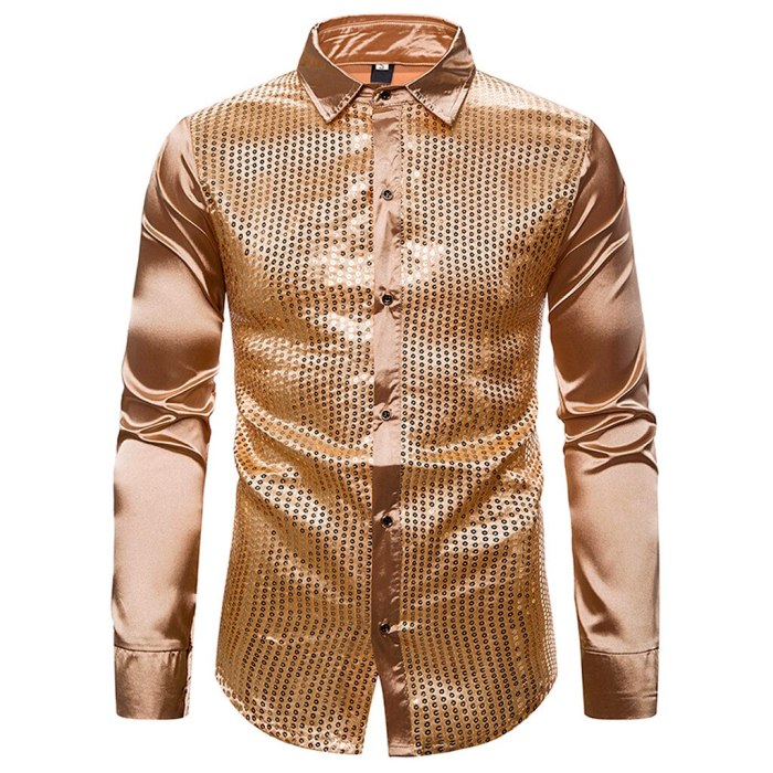 Men gold dress shirts