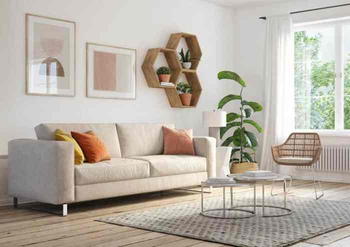 How to decorate big wall in living room