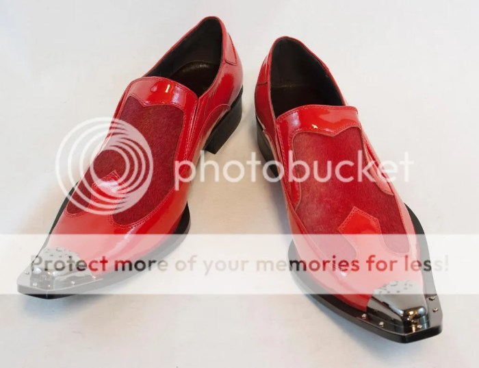 Red mens dress shoes