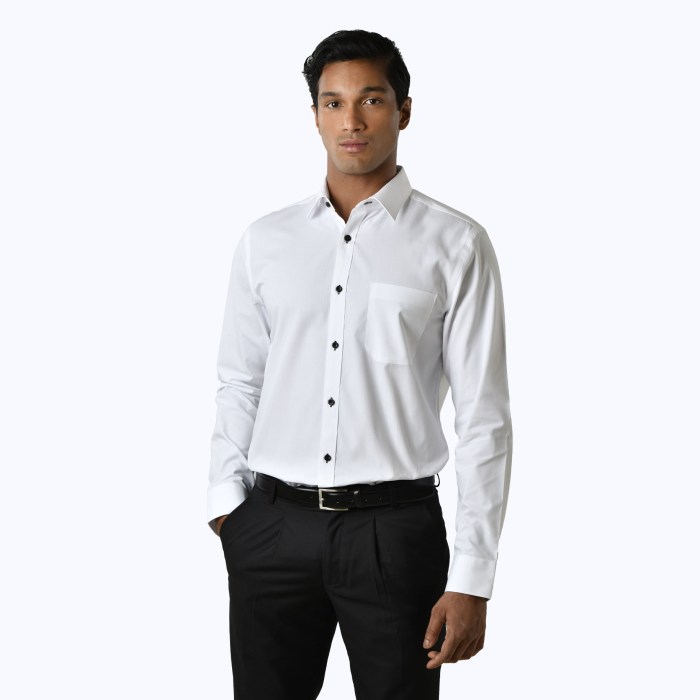 Black and white mens dress shirts