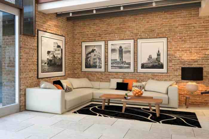 How to decorate big wall in living room