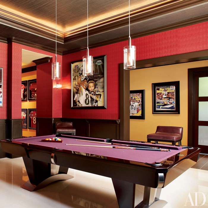 How to decorate a pool table room