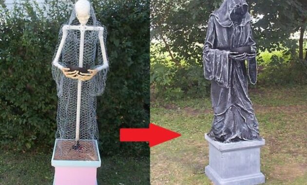 How to make a grim reaper yard decoration