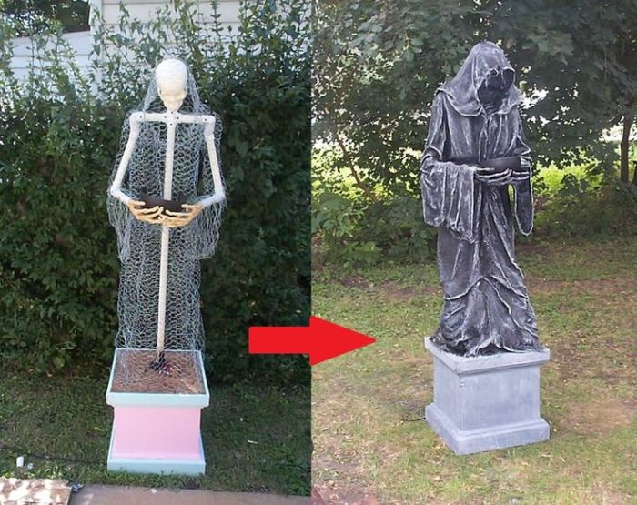 How to make a grim reaper yard decoration