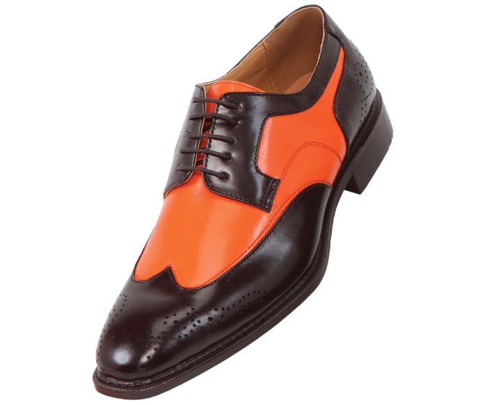 Orange sparkly dress shoes men