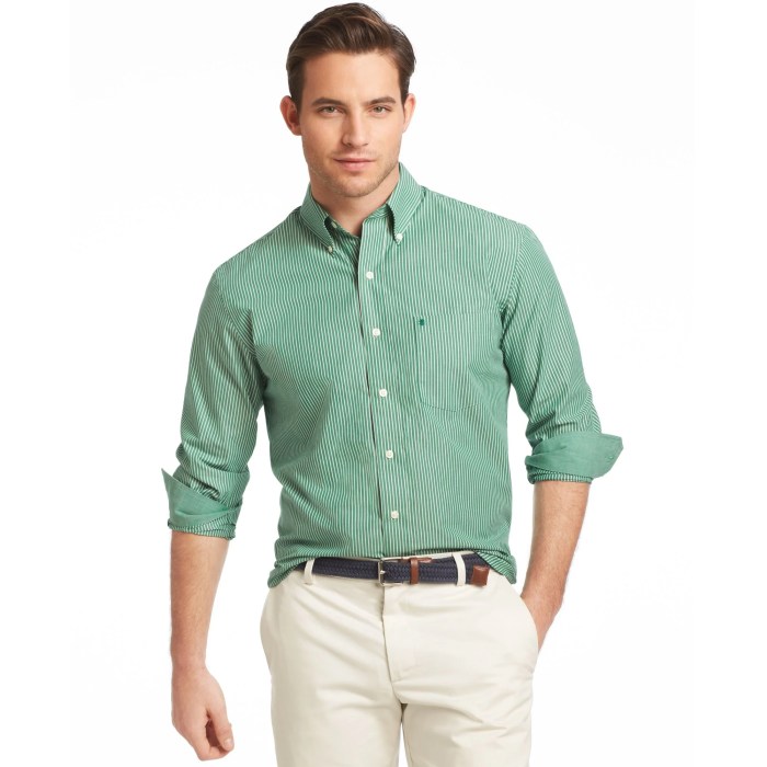 Green dress shirts men