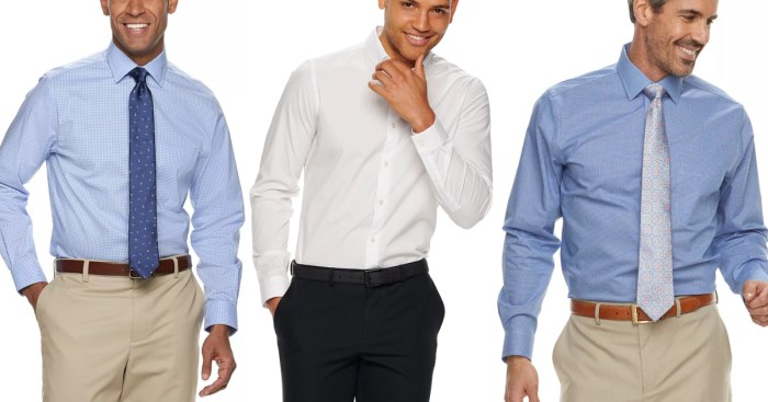 Kohls white dress shirt mens