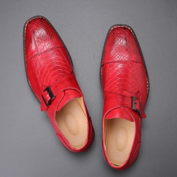 Red mens dress shoes