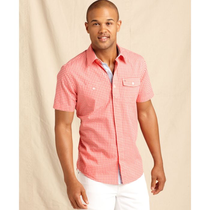 Tommy hilfiger mens short sleeve dress shirts